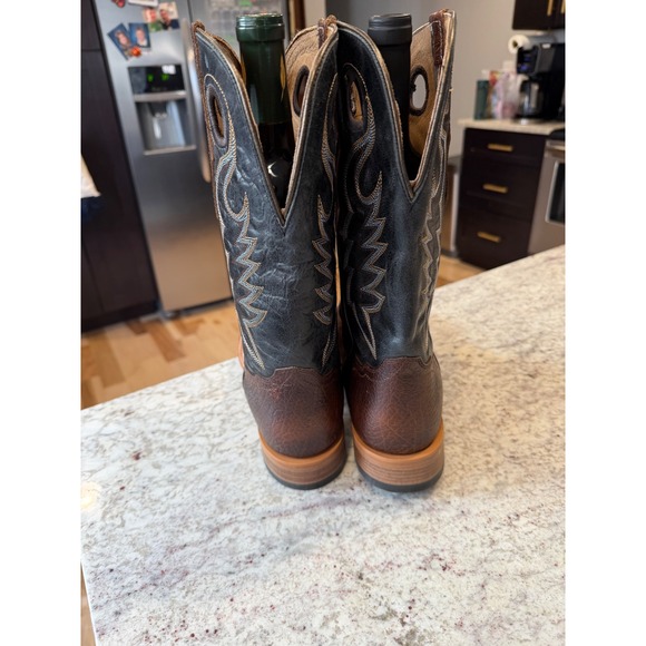 Cody James Union Western Boots Brown Black Leather Square Toe BCJFA21P7 Mens 13D - Picture 4 of 7